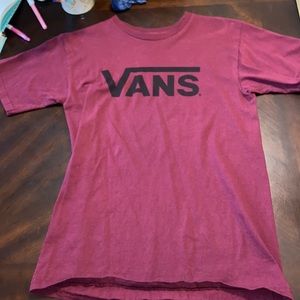 Unisex vans burgundy t-shirt